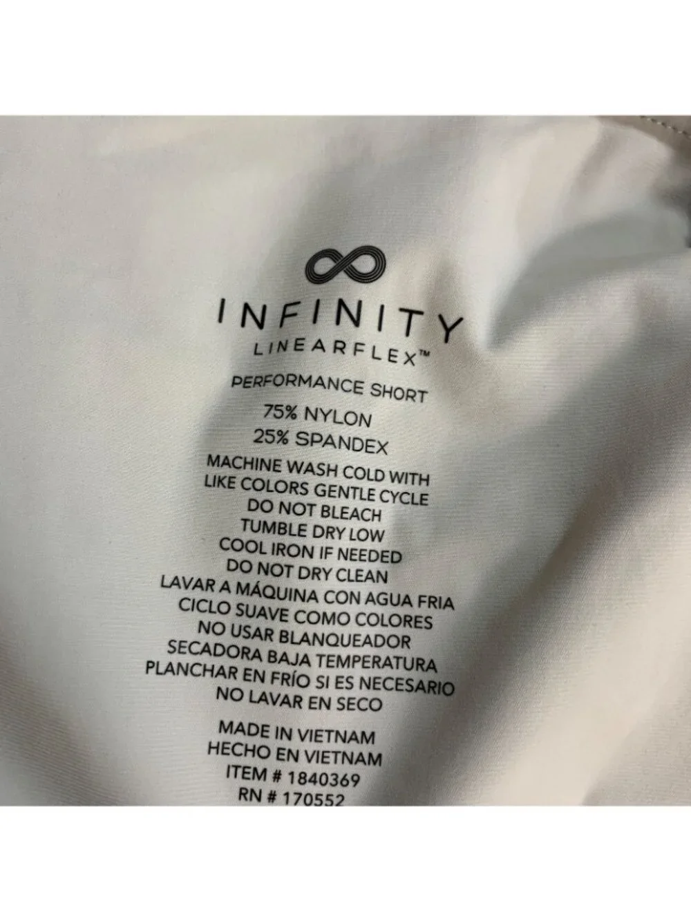 NWT Infinity LinearFlex Men's 32 Gray Performance Shorts 4-Way Stretch